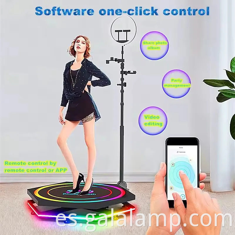 Dispositivo de cámara envolvente de 360 grados, rotación automática, selfies vivos